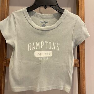 Brandy Melville Light Green Hamptons Tee
